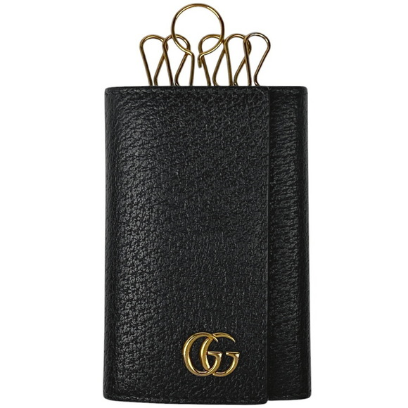 Gucci GG GG Marmont Black Leather Key Case - Picture 1 of 6